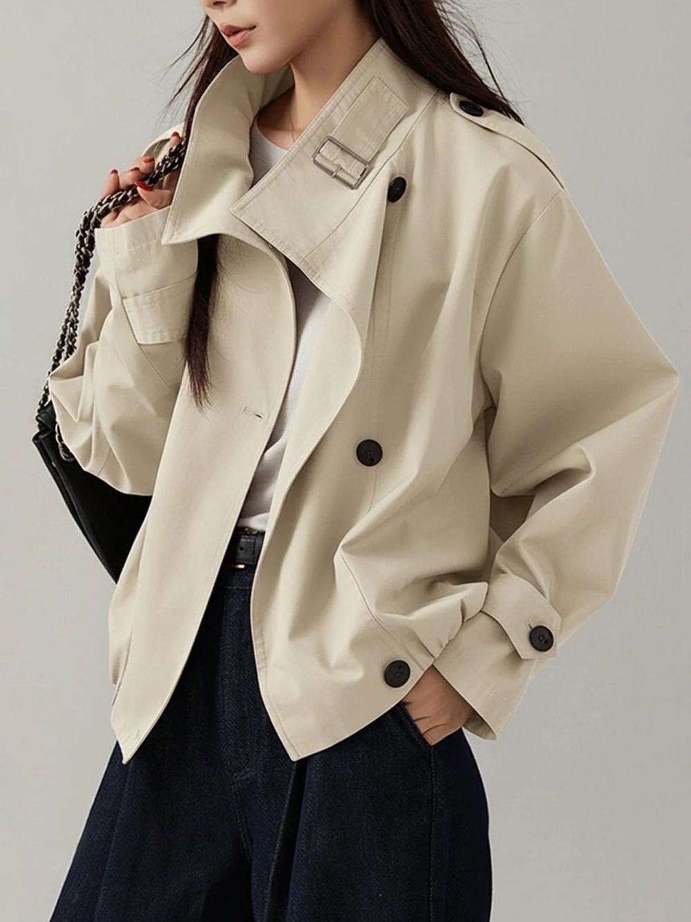 282 Vintage Loose Trench Coat